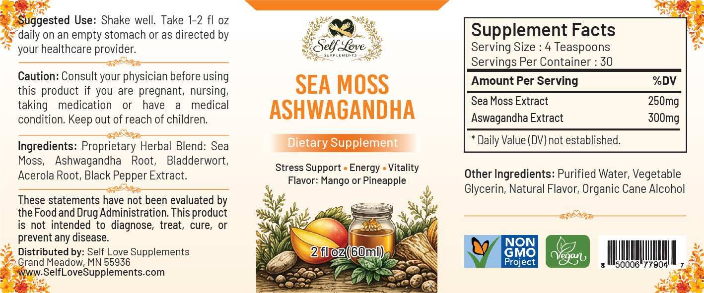 Sea Moss + Ashwagandha Drops